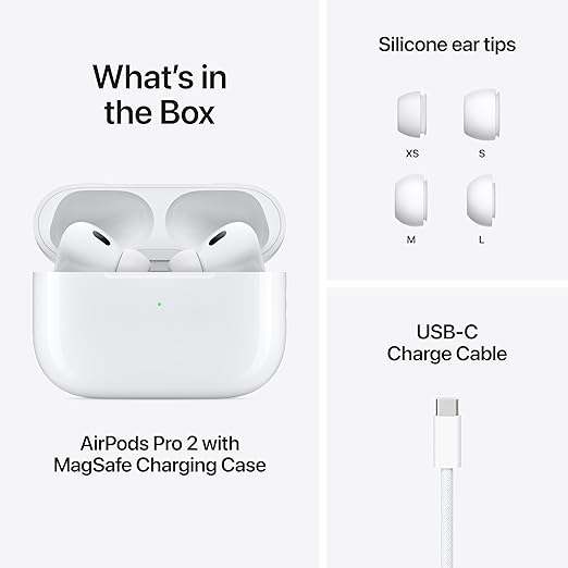 Apple AirPods Pro (2nd Generation) Wireless Ear Buds with USB-C Charging,